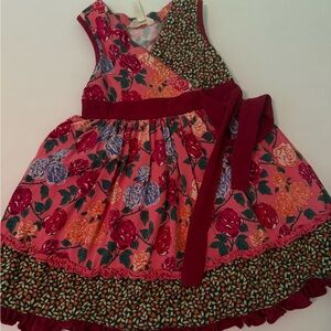 Matilda Jane Floral Kids Dress - Pink and Red